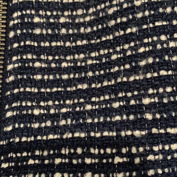 TanJay zip up sweater/jacket  size 18, blue/white with silver specs, 2 pockets - Picture 10 of 14